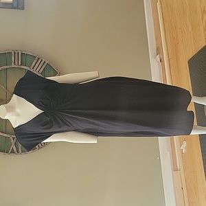 Lane Bryant ribbed cap sleeve dress with front twist detail